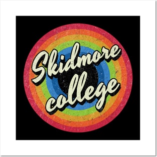 Vintage Style circle - Skidmore college Posters and Art